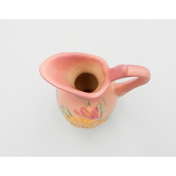 Hull Art Pottery USA Magnolia Ewer Pitcher Vase 14-4 1/2 Pink Yellow Blue - Picture 5 of 7